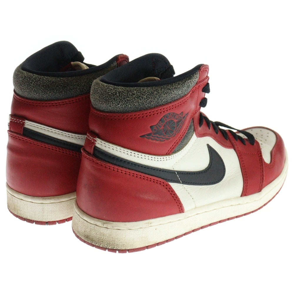 NIKE(ナイキ) AIR JORDAN 1 エアジョーダン1 シカゴ ロストアンドファウンド ハイカットスニーカー ホワイト/レッド US9.5/27.5cm DZ5485-612