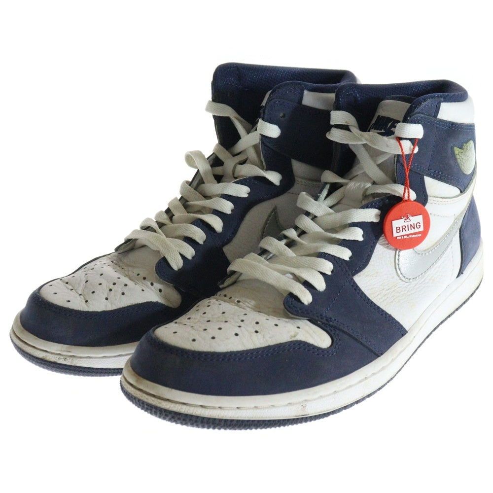 NIKE(ナイキ) AIR JORDAN 1 HIGH OG CO.JP MIDNIGHT NAVY 2020 DC1788-100 エアジョーダン 1 ミッドナイトネイビー ハイカットスニーカー ホワイト/ネイビー US9.5/27.5cm