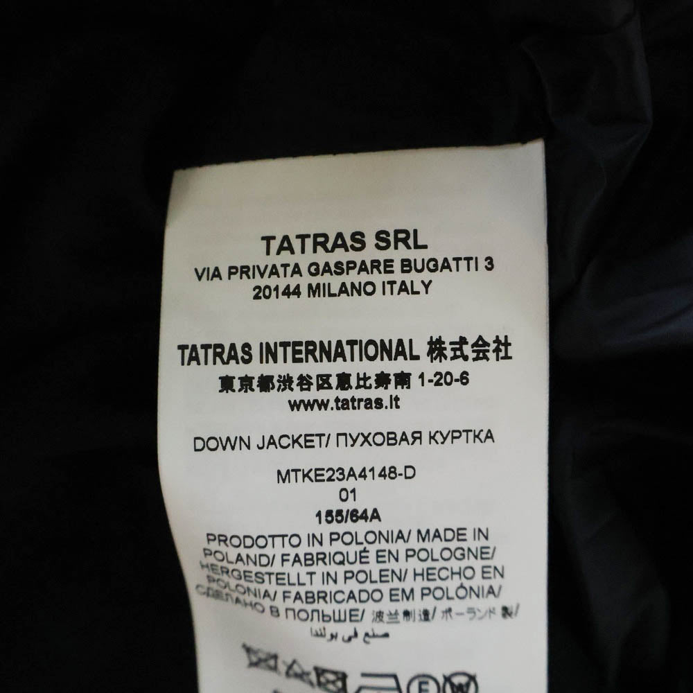 TATRAS(タトラス) AGORDO Down Jacket MTKE23A4148-D アゴルド ダウンジャケット フーディ ブラック