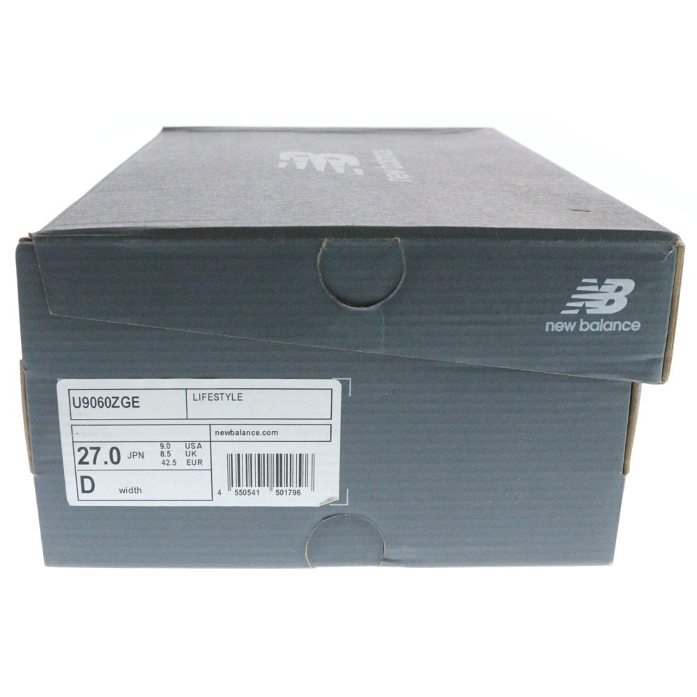 New Balance(ニューバランス) 9060 Suede Low Cut Sneakers U9060ZGE スエード ロゴ ローカットスニーカー ブラック US9/27cm