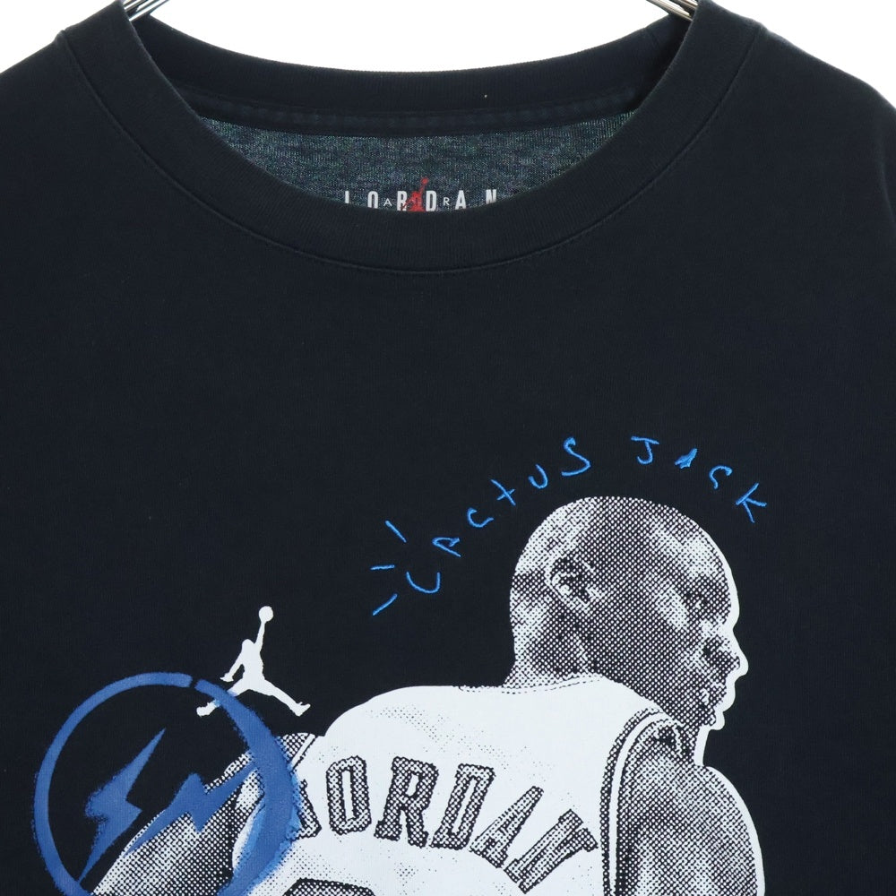 NIKE(ナイキ) 21SS ×Travis Scott ×Fragment Design S/S TEE DJ0619-010 ×トラヴィススコット ×フラグメントデザイン フロントプリント クルーネック半袖Tシャツカットソー