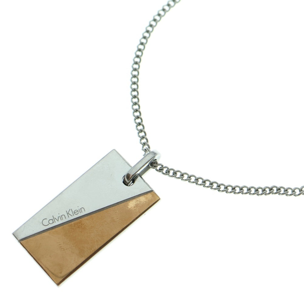 Calvin Klein(カルバンクライン) プレート チェーンネックレス シルバー