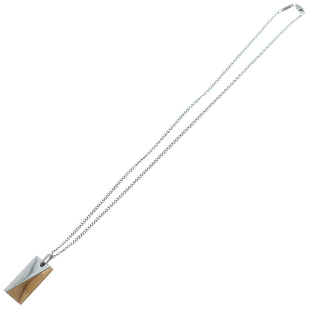 Calvin Klein(カルバンクライン) プレート チェーンネックレス シルバー