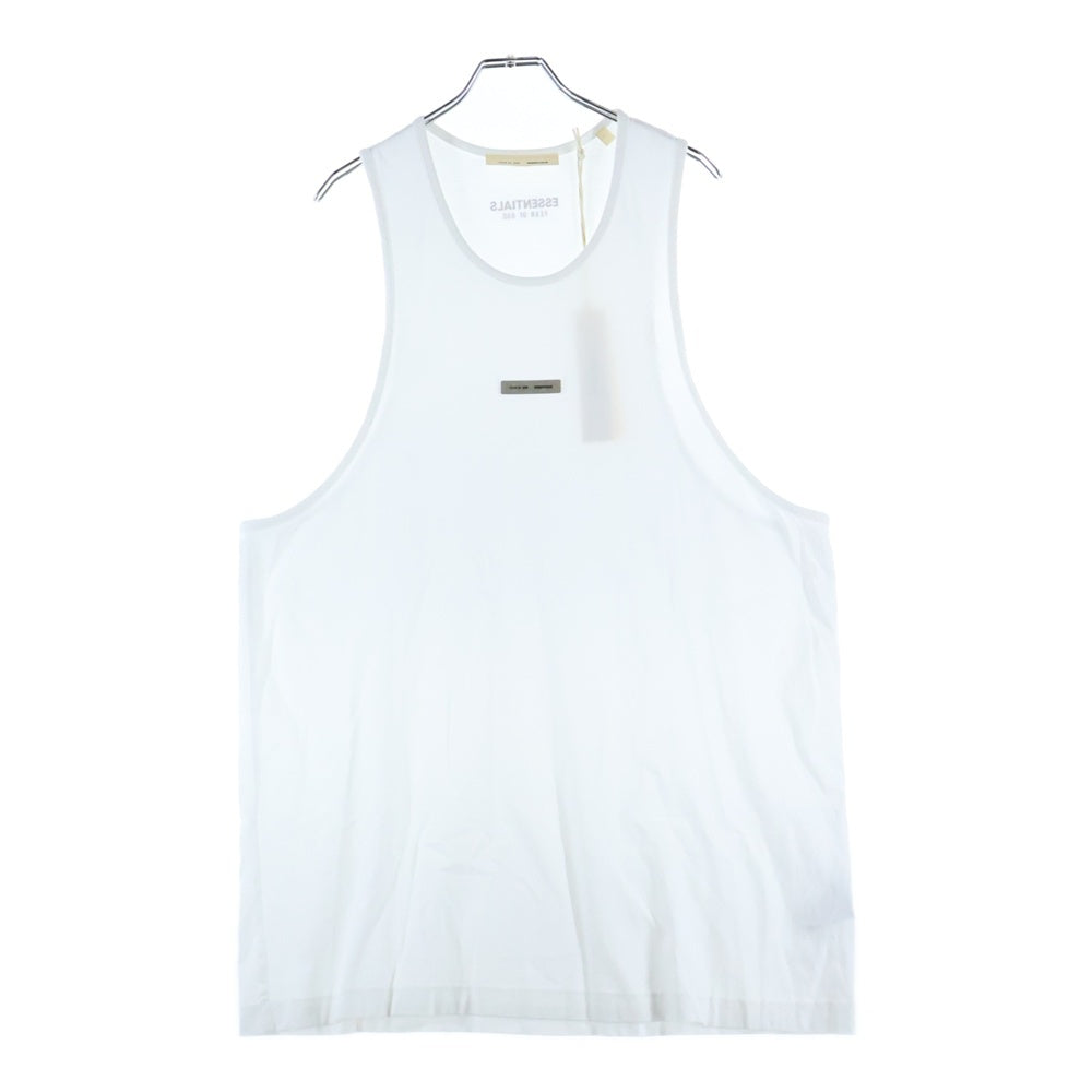 FEAR OF GOD ESSENTIALS(フィアオブゴッド エッセンシャルズ) Vintage Fit フロントラバーロゴ タンクトップ ホワイト