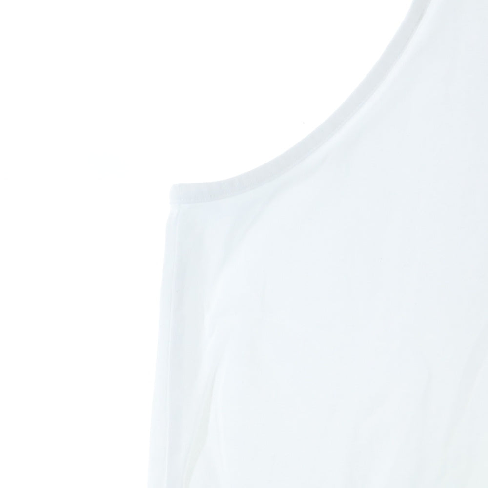 FEAR OF GOD ESSENTIALS(フィアオブゴッド エッセンシャルズ) Vintage Fit フロントラバーロゴ タンクトップ ホワイト