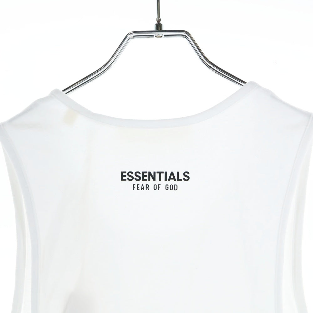 FEAR OF GOD ESSENTIALS(フィアオブゴッド エッセンシャルズ) Vintage Fit フロントラバーロゴ タンクトップ ホワイト