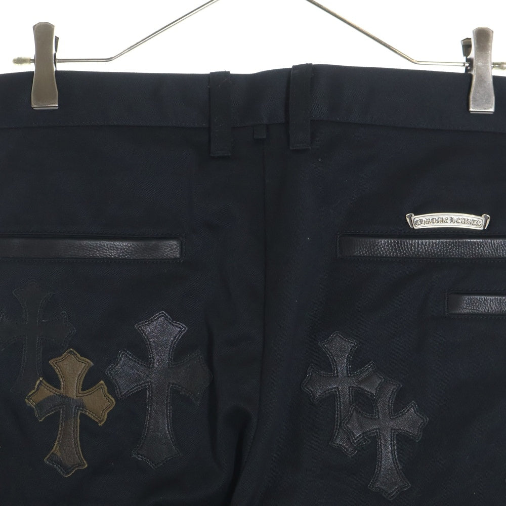 CHROME HEARTS(クロムハーツ) CHINO STRTLG FBRC カモ クロスパッチ チノパンツ ブラック
