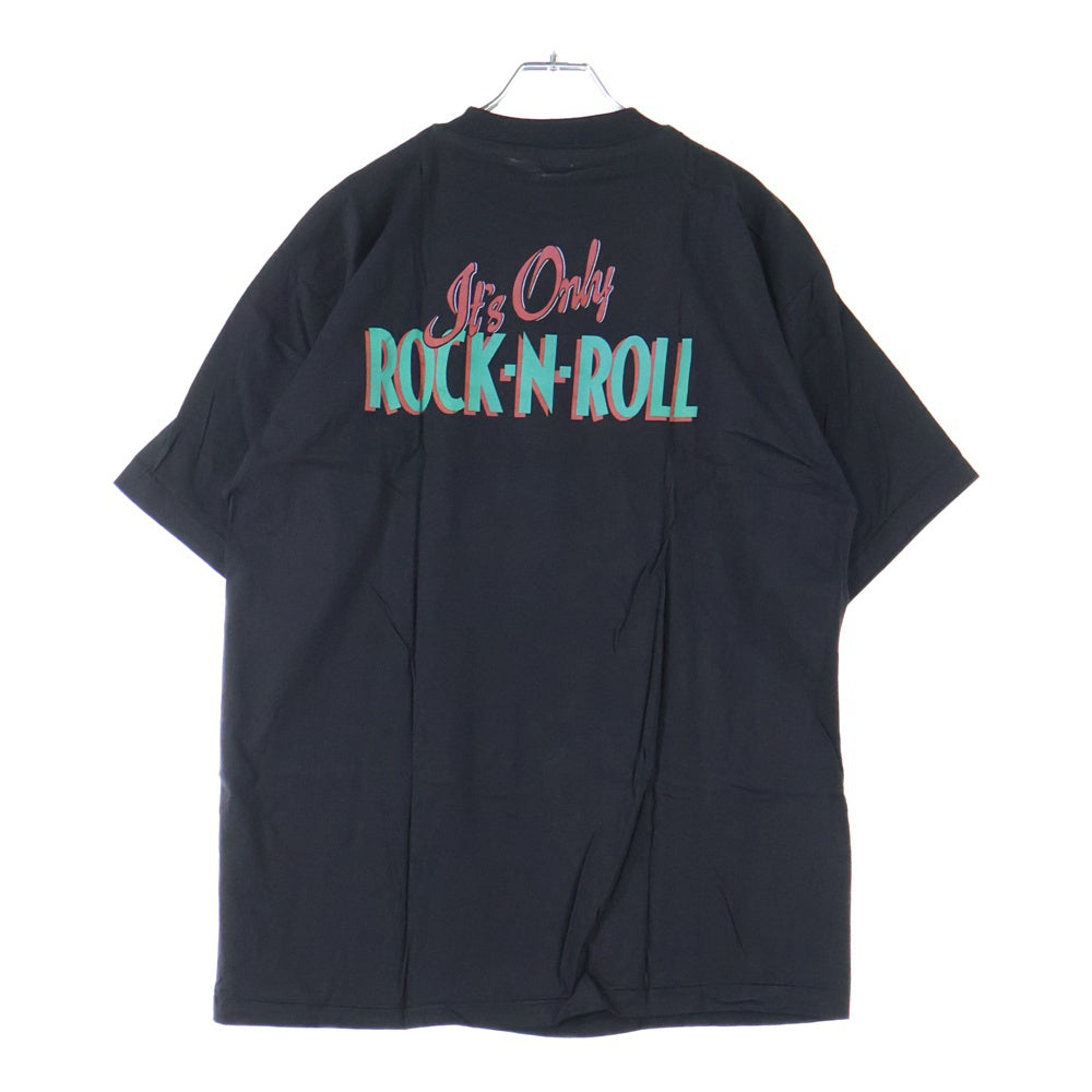 VINTAGE(ヴィンテージ) 90s STICKY FINGERS TEE スティッキーフィンガープリント半袖カットソー 半袖Tシャツ シングルステッチ ブラック