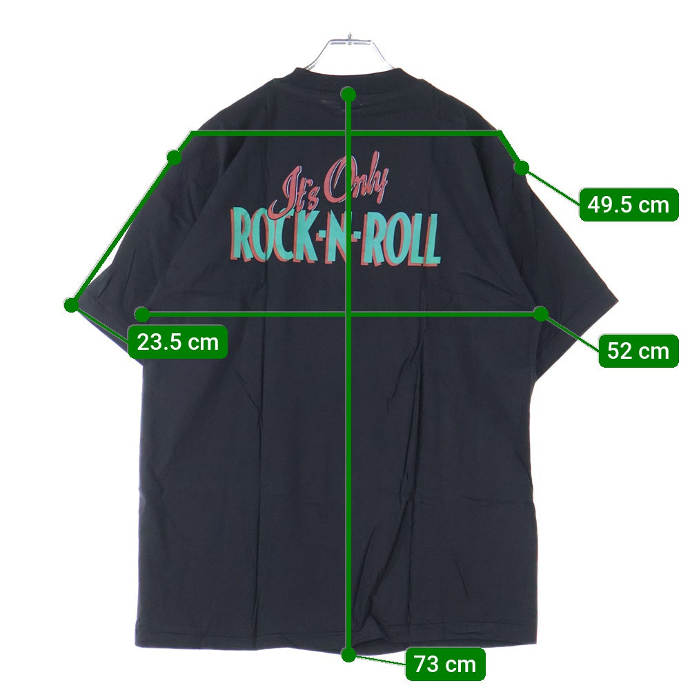 VINTAGE(ヴィンテージ) 90s STICKY FINGERS TEE スティッキーフィンガープリント半袖カットソー 半袖Tシャツ シングルステッチ ブラック