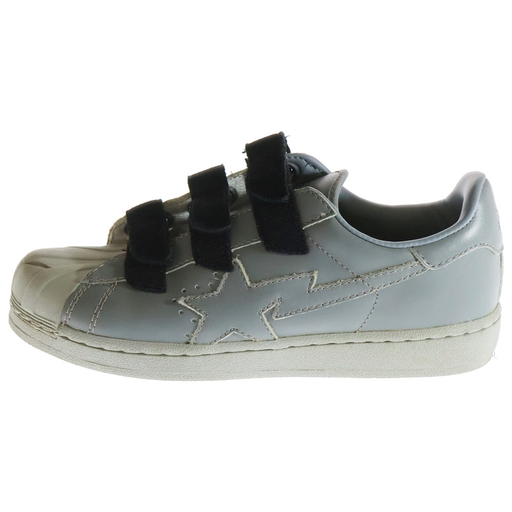A BATHING APE(アベイシングエイプ) BAPE STA ベイプスタ ベルクロ ローカットスニーカー グレー US8.5/26.5cm
