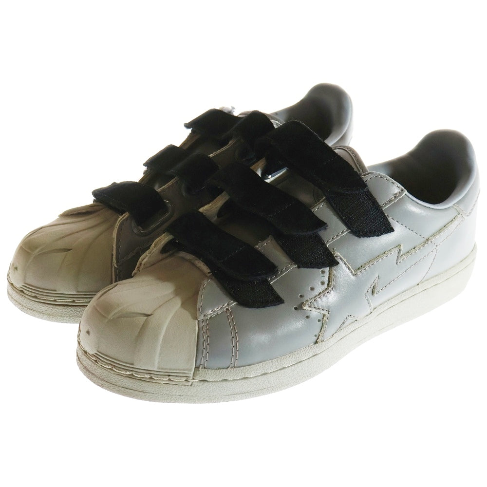 A BATHING APE(アベイシングエイプ) BAPE STA ベイプスタ ベルクロ ローカットスニーカー グレー US8.5/26.5cm