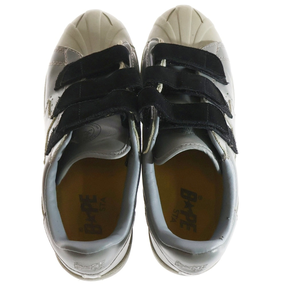 A BATHING APE(アベイシングエイプ) BAPE STA ベイプスタ ベルクロ ローカットスニーカー グレー US8.5/26.5cm