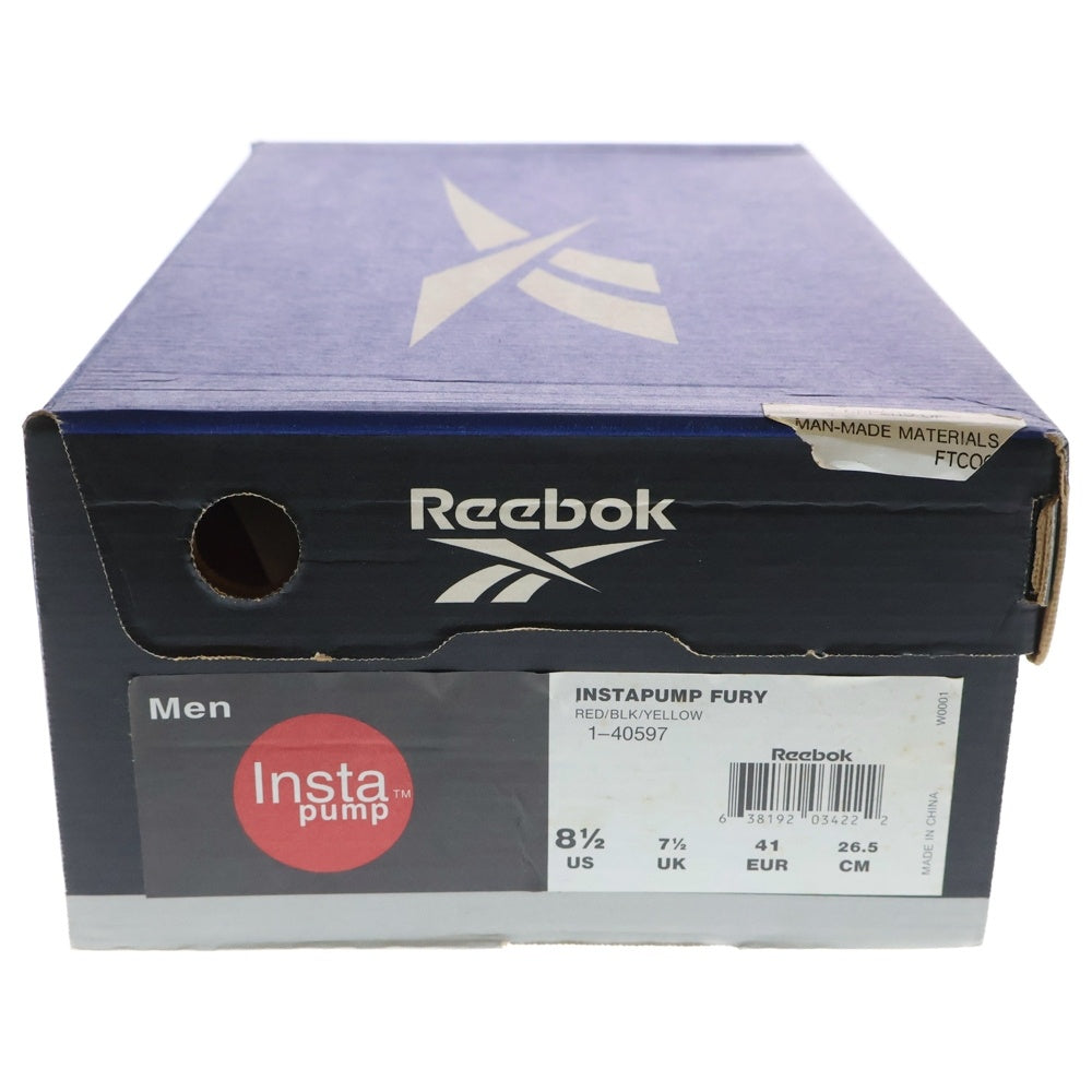 Reebok(リーボック) INSTA PUMP FURY 1-40597 インスタポンプフューリー ローカットスニーカー シューズ ブラック/レッド/イエロー US8.5/26.5cm