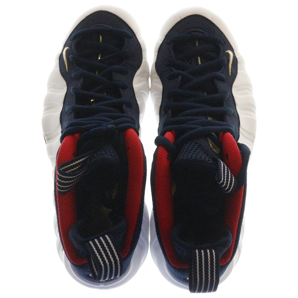 NIKE(ナイキ) AIR FOAMPOSITE 1 PRM OLYMPIC 575420-400 エアフォームポジット1 プレミアム オリンピック ハイカットスニーカー シューズ ホワイト/ネイビー US8/26cm