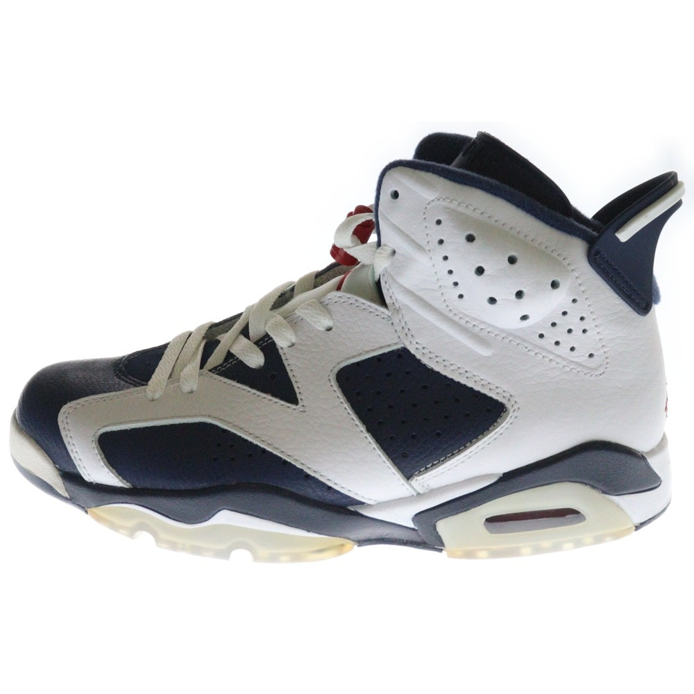 NIKE(ナイキ) 【観賞用2012年製】 AIR JORDAN 6 RETRO OLYMPIC 384664-130 エアジョーダン 6 レトロ オリンピック ハイカットスニーカー シューズ ホワイト/ネイビー US8/26cm