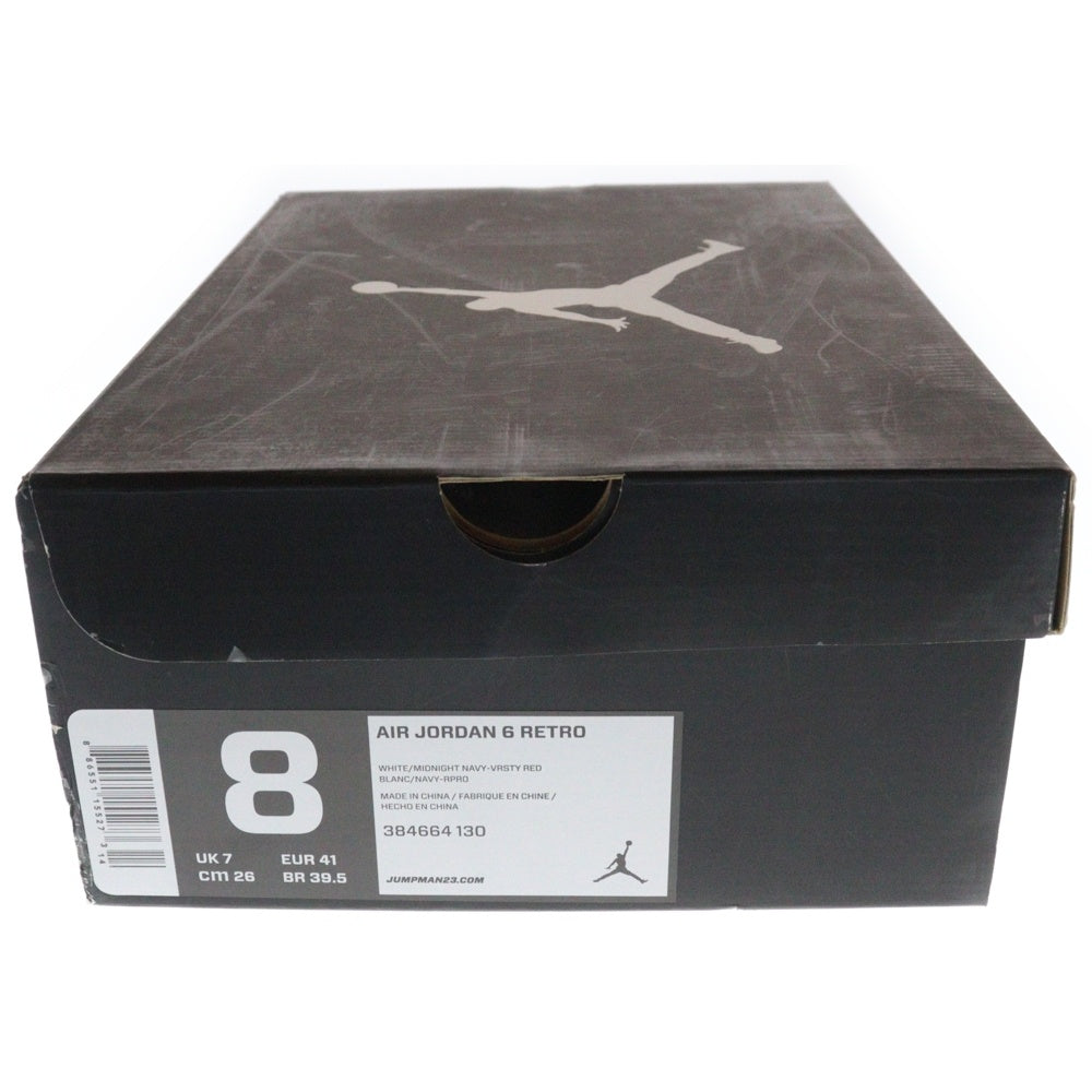 NIKE(ナイキ) 【観賞用2012年製】 AIR JORDAN 6 RETRO OLYMPIC 384664-130 エアジョーダン 6 レトロ オリンピック ハイカットスニーカー シューズ ホワイト/ネイビー US8/26cm