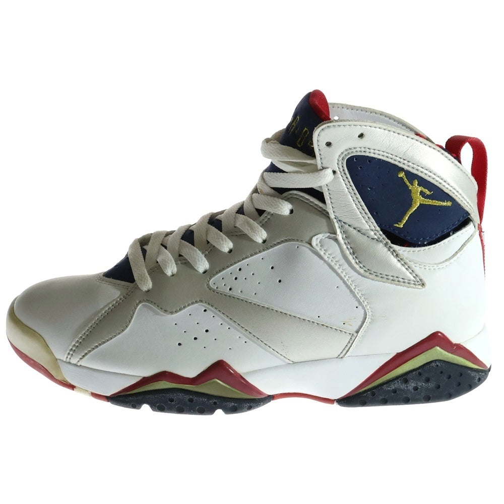 NIKE(ナイキ) 【観賞用 2004年製】AIR JORDAN 7 RETRO OLYMPIC 304775-171 エアジョーダン7 レトロ バルセロナオリンピック ハイカットスニーカー シューズ ホワイト US8/26cm