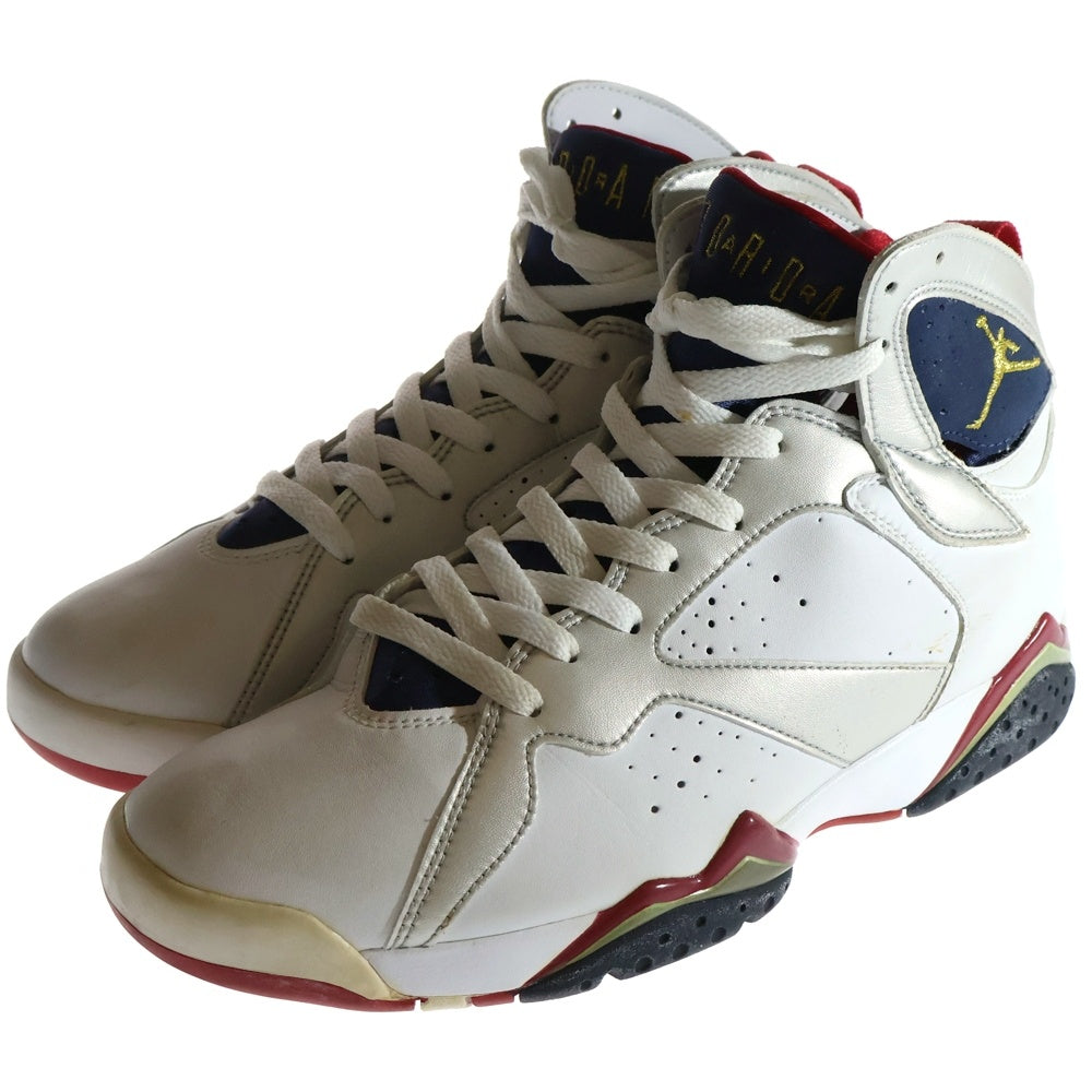 NIKE(ナイキ) 【観賞用 2004年製】AIR JORDAN 7 RETRO OLYMPIC 304775-171 エアジョーダン7 レトロ バルセロナオリンピック ハイカットスニーカー シューズ ホワイト US8/26cm