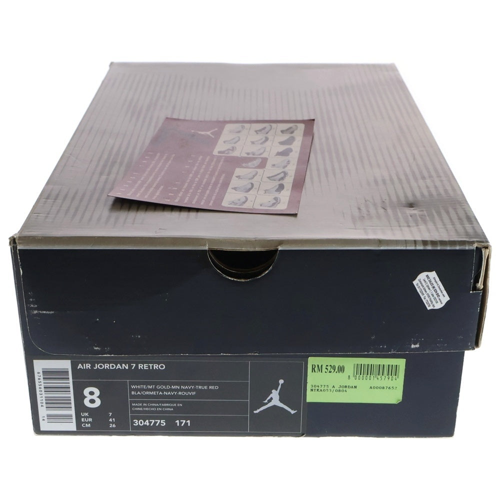 NIKE(ナイキ) 【観賞用 2004年製】AIR JORDAN 7 RETRO OLYMPIC 304775-171 エアジョーダン7 レトロ バルセロナオリンピック ハイカットスニーカー シューズ ホワイト US8/26cm