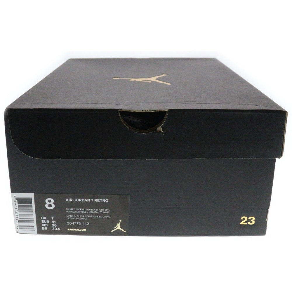 NIKE(ナイキ) 【観賞用 2015年製】 AIR JORDAN 7 RETRO NOTHING BUT NET エアジョーダン7 レトロ ナッシング バット ネット ハイカットスニーカー ホワイト US8/26cm 304775-142