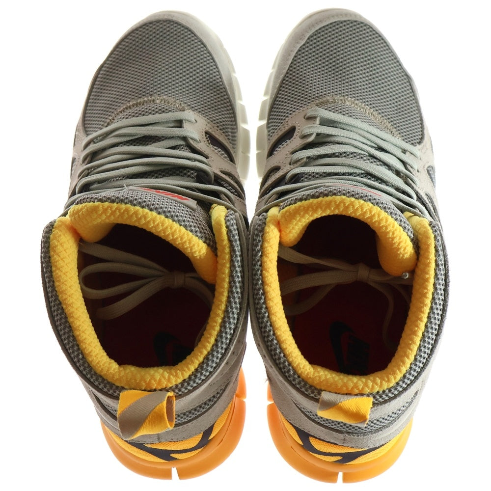 NIKE(ナイキ) FREE RUN 2 SNEAKERBOOT 616744-002 フリーラン2 スニーカーブート ハイカットスニーカー シューズ グレー/イエロー US8/26cm