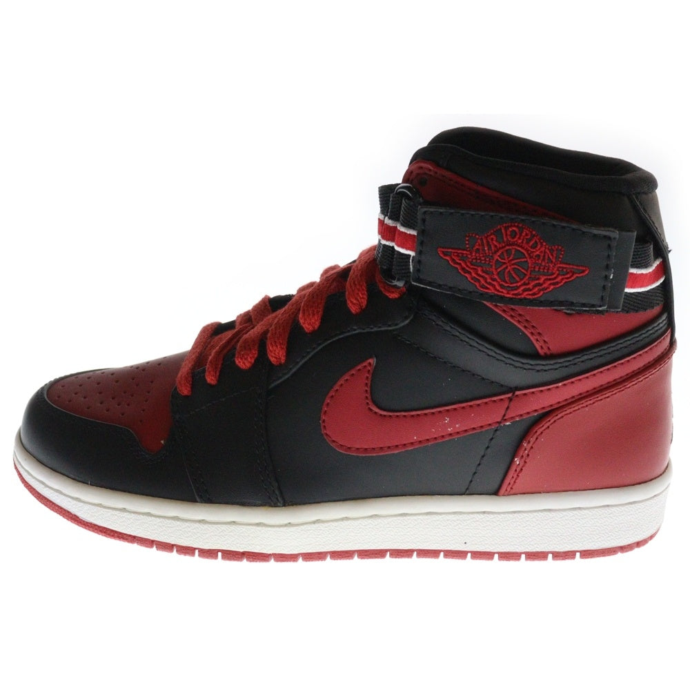 NIKE(ナイキ) 【観賞用2008年製】 AIR JORDAN 1 HIGH STRAP BRED 342132-061 エアジョーダン 1 ストラップ ブレッド ハイカットスニーカー シューズ ブラック/レッド US8/26cm