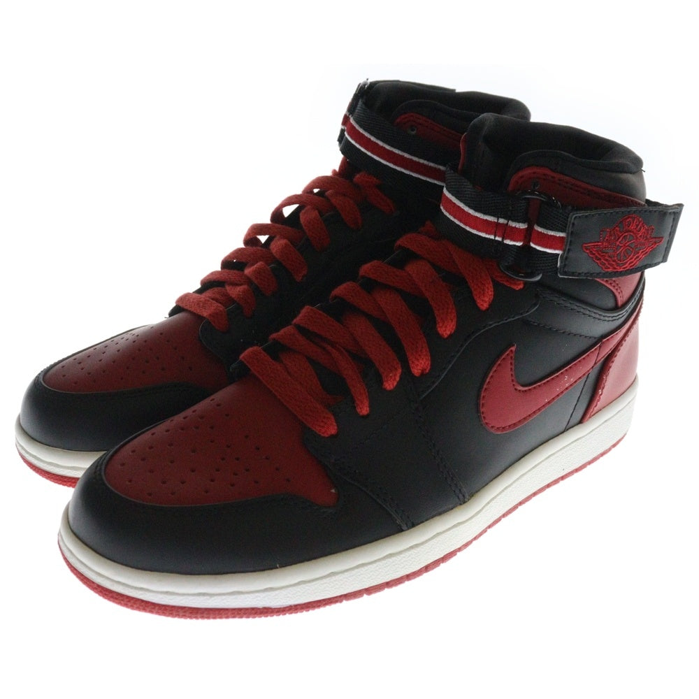 NIKE(ナイキ) 【観賞用2008年製】 AIR JORDAN 1 HIGH STRAP BRED 342132-061 エアジョーダン 1 ストラップ ブレッド ハイカットスニーカー シューズ ブラック/レッド US8/26cm