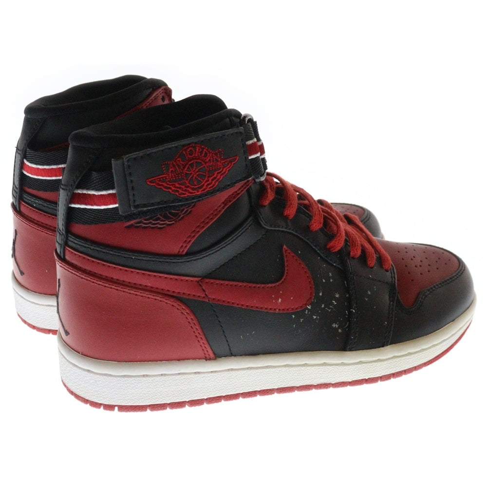 NIKE(ナイキ) 【観賞用2008年製】 AIR JORDAN 1 HIGH STRAP BRED 342132-061 エアジョーダン 1 ストラップ ブレッド ハイカットスニーカー シューズ ブラック/レッド US8/26cm