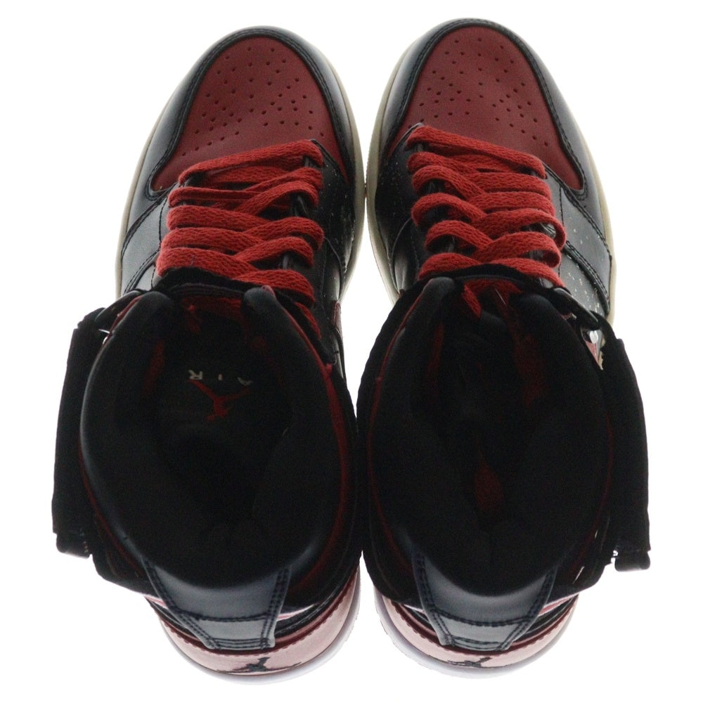 NIKE(ナイキ) 【観賞用2008年製】 AIR JORDAN 1 HIGH STRAP BRED 342132-061 エアジョーダン 1 ストラップ ブレッド ハイカットスニーカー シューズ ブラック/レッド US8/26cm