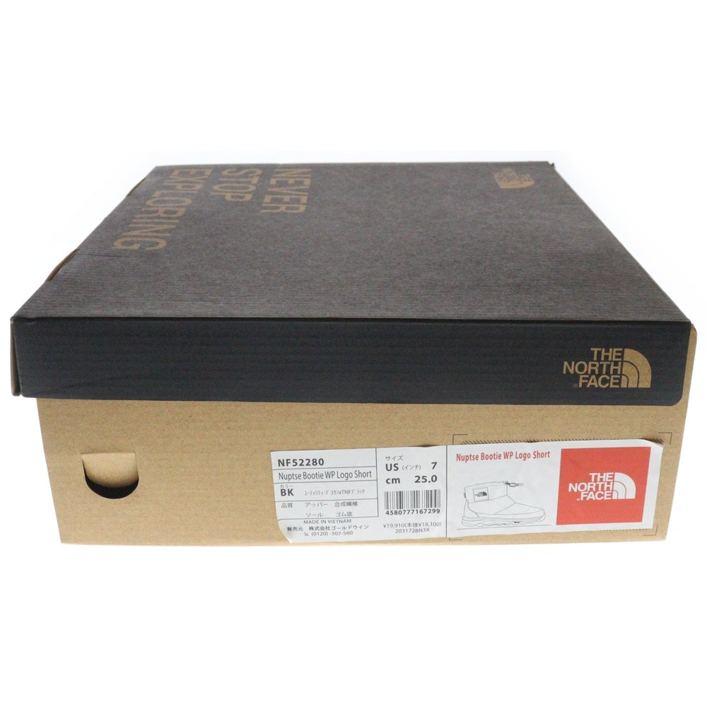 THE NORTH FACE(ザノースフェイス) Nuptse Bootie WP Logo Short NF52280 ヌプシブーティ 中綿入りウィンターブーツ ブラウン US7/25cm