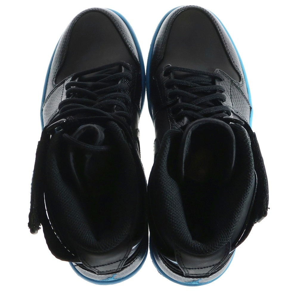 NIKE(ナイキ) 【観賞用2009年製】AIR JORDAN 1 HIGH STRAP 375352-001 エアジョーダン1 ハイ ストラップ ハイカットスニーカー シューズ ブラック/ブルー US8/26cm