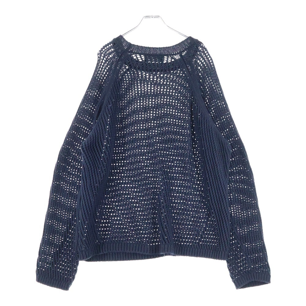 UNUSED(アンユーズド) 3G crew neck mesh knit メッシュニットセーター US1988 ネイビー