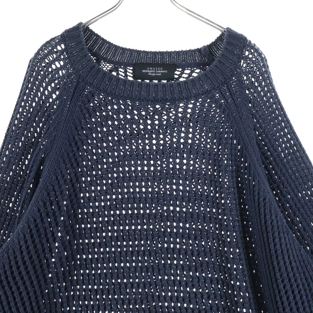 UNUSED(アンユーズド) 3G crew neck mesh knit メッシュニットセーター US1988 ネイビー
