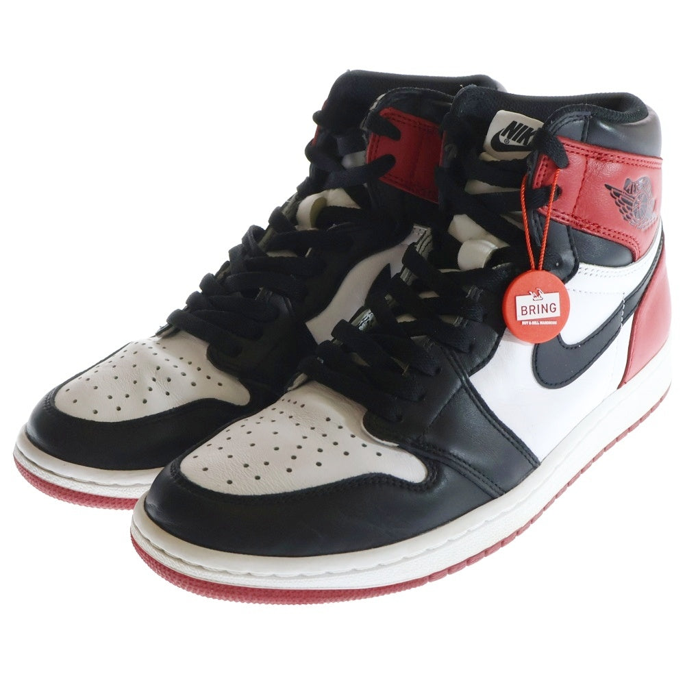 NIKE(ナイキ) AIR JORDAN1 RETRO HIGH OG BLACK TOE 555088-125 エアジョーダン1 ハイカットスニーカー つま黒 ブラック/レッド US9.5/27.5cm