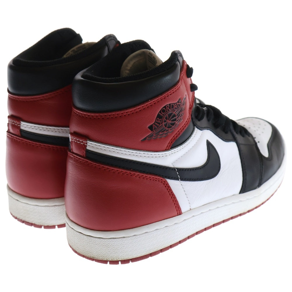 NIKE(ナイキ) AIR JORDAN1 RETRO HIGH OG BLACK TOE 555088-125 エアジョーダン1 ハイカットスニーカー つま黒 ブラック/レッド US9.5/27.5cm