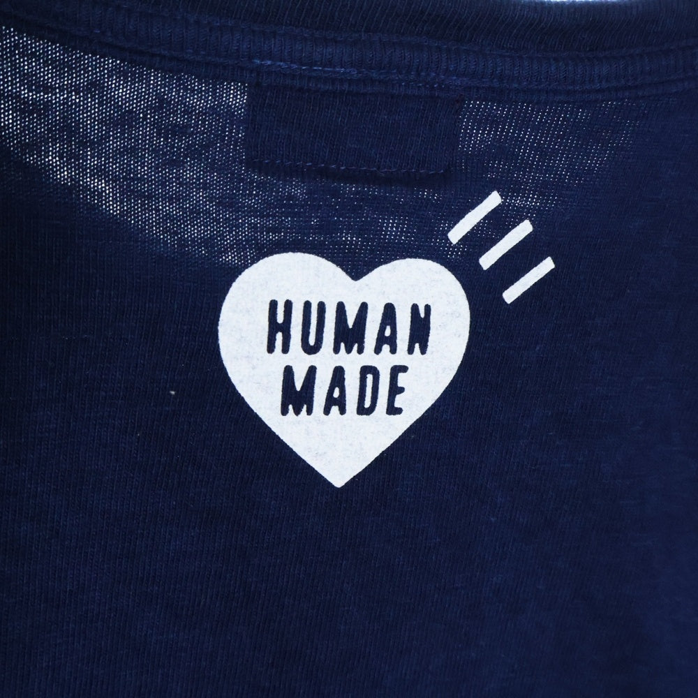 HUMAN MADE(ヒューマンメイド) INDIGO DYDE T-SHIRTS インディゴダイTシャツ 半袖カットソー ブルー