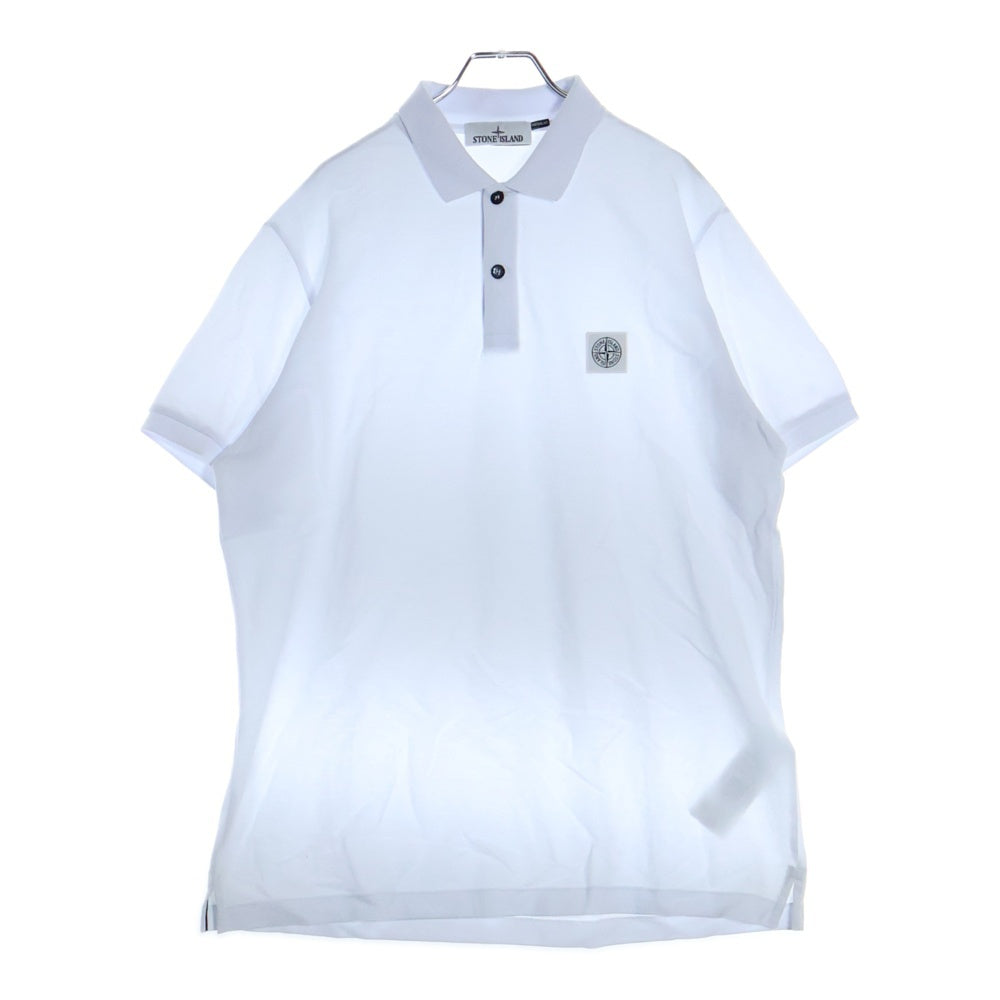 STONE ISLAND(ストーンアイランド) LOGO POLO SHIRTS ロゴ刺繍半袖ポロシャツ ホワイト 101522R39