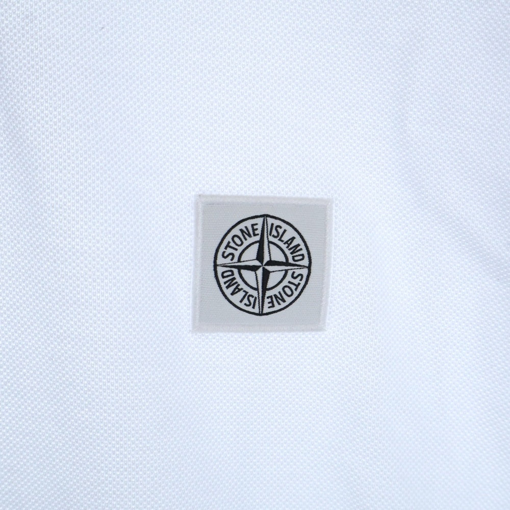STONE ISLAND(ストーンアイランド) LOGO POLO SHIRTS ロゴ刺繍半袖ポロシャツ ホワイト 101522R39
