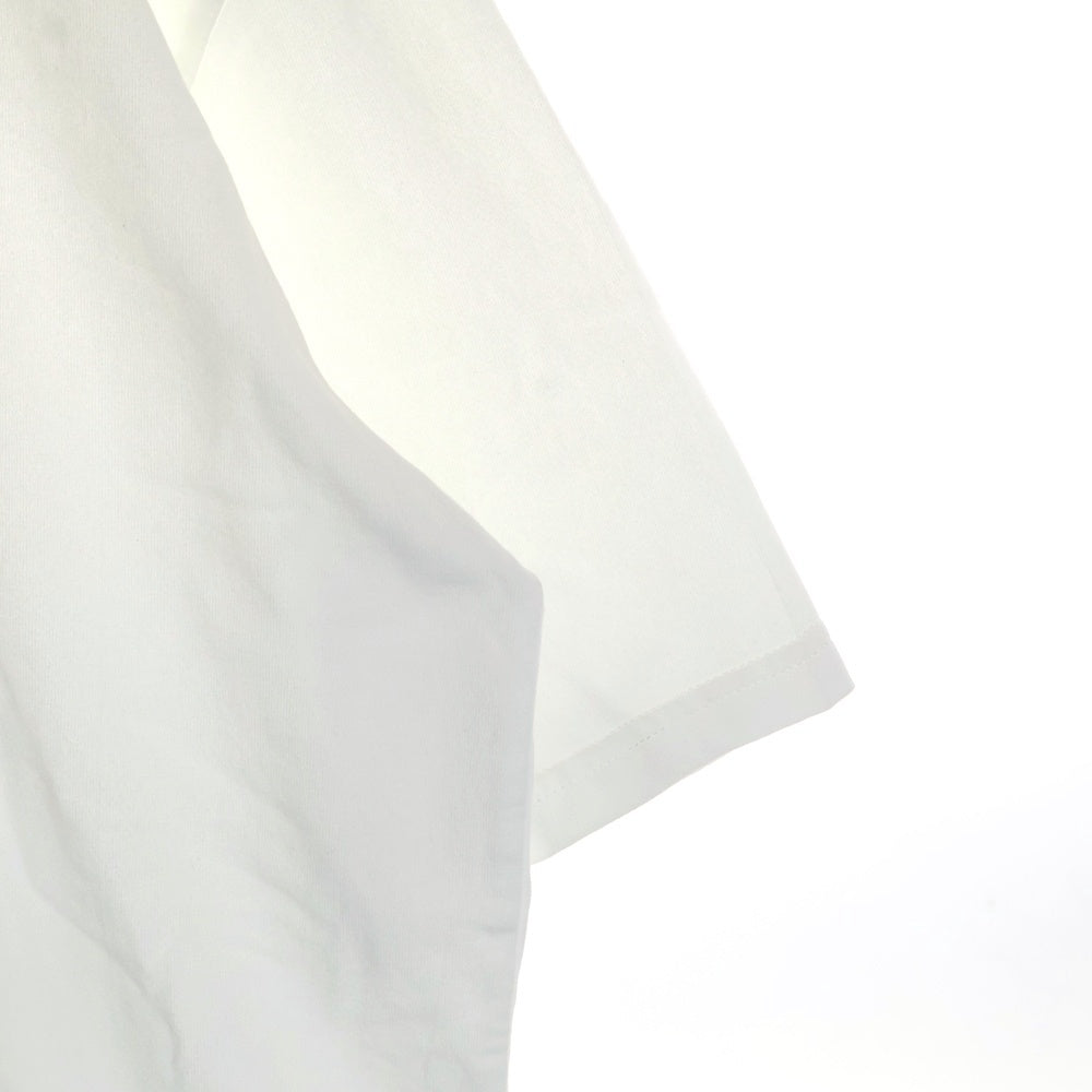 MARNI(マルニ) 24SS ORGANIC COTTON OVER SIZE TEE ネックロゴ刺繍オーガニックコットンクルーネック 半袖Tシャツ ホワイトHUMU0287X0
