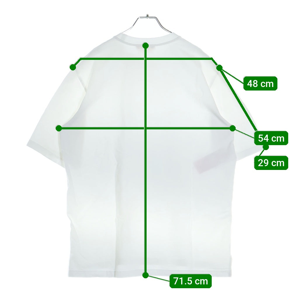 MARNI(マルニ) 24SS ORGANIC COTTON OVER SIZE TEE ネックロゴ刺繍オーガニックコットンクルーネック 半袖Tシャツ ホワイトHUMU0287X0
