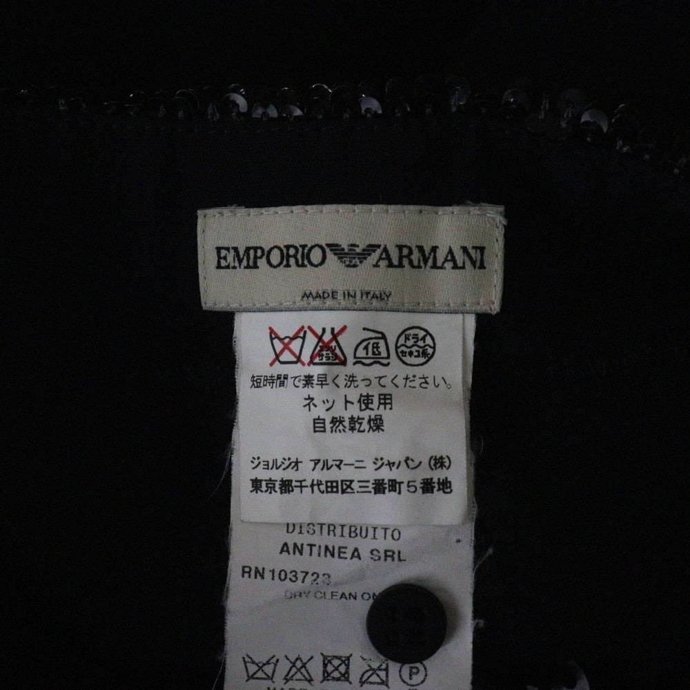 EMPORIO ARMANI(エンポリオアルマーニ) スパンコールデザインスカート ネイビー S8N86T S8967 レディース