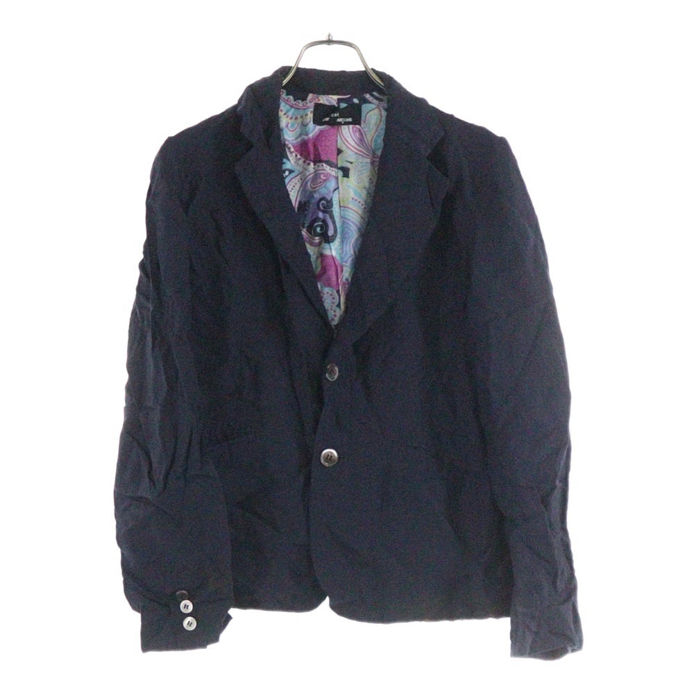 tricot COMME des GARCONS(トリコ コム デ ギャルソン) テーラードジャケット 裏地総柄 ネイビー TM-J023