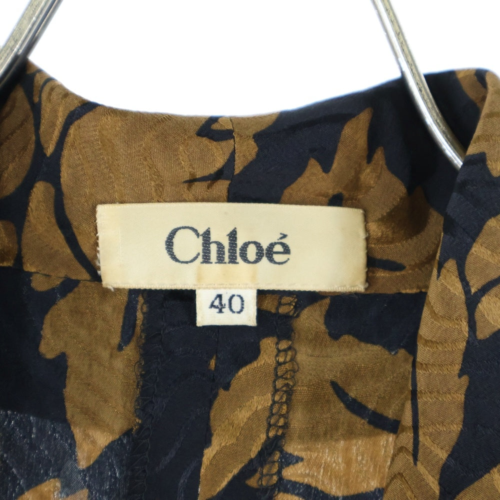 Chloe(クロエ) セットアップ 総柄長袖シャツ シルク マルチカラー