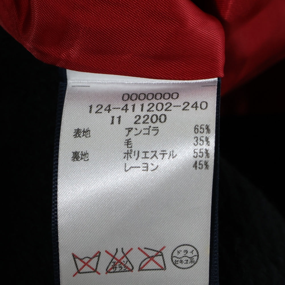 TOMMY HILFIGER(トミーヒルフィガー) SOUTIEN COLLAR COAT アンゴラ混ステンカラーコート ブラック 124-411202-240