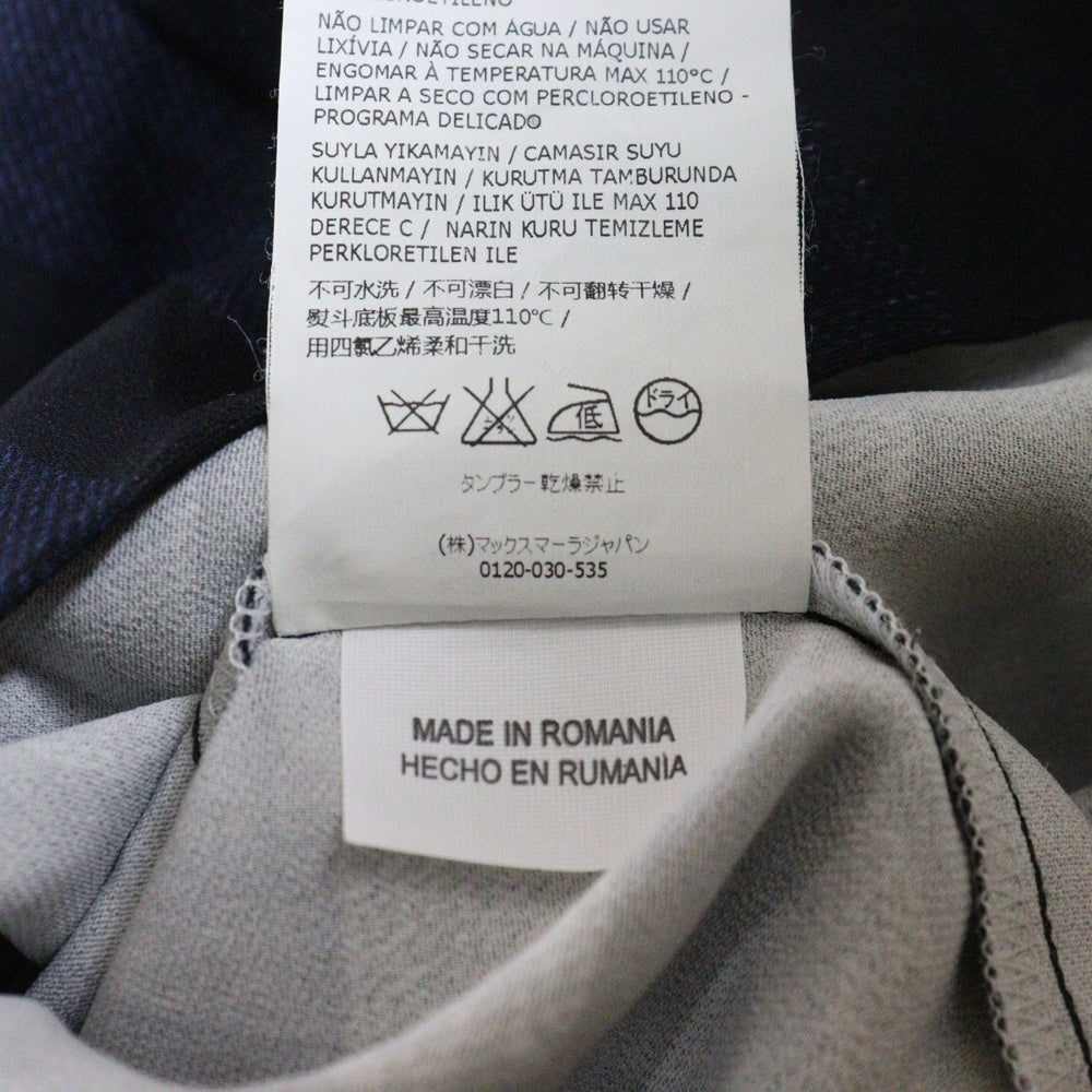 SPORTMAX(スポーツマックス) CHECK ONE PIECE チェックデザインワンピース ネイビー 222612590700 レディース