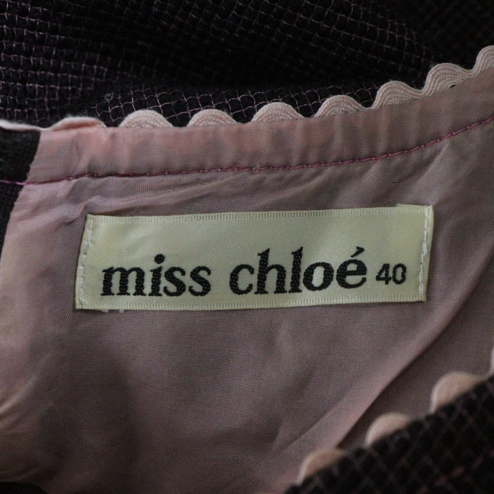 Chloe(クロエ) FRILL NECK ONE PIECEフリルネックワンピース ピンク レディース
