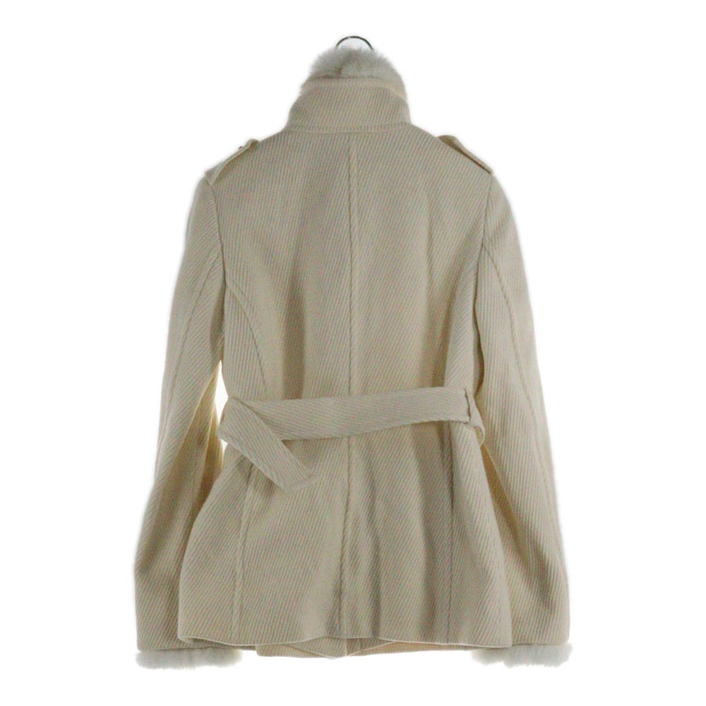Calvin Klein(カルバンクライン) WOOL JACKET ウールジャケット ファー付き ホワイト