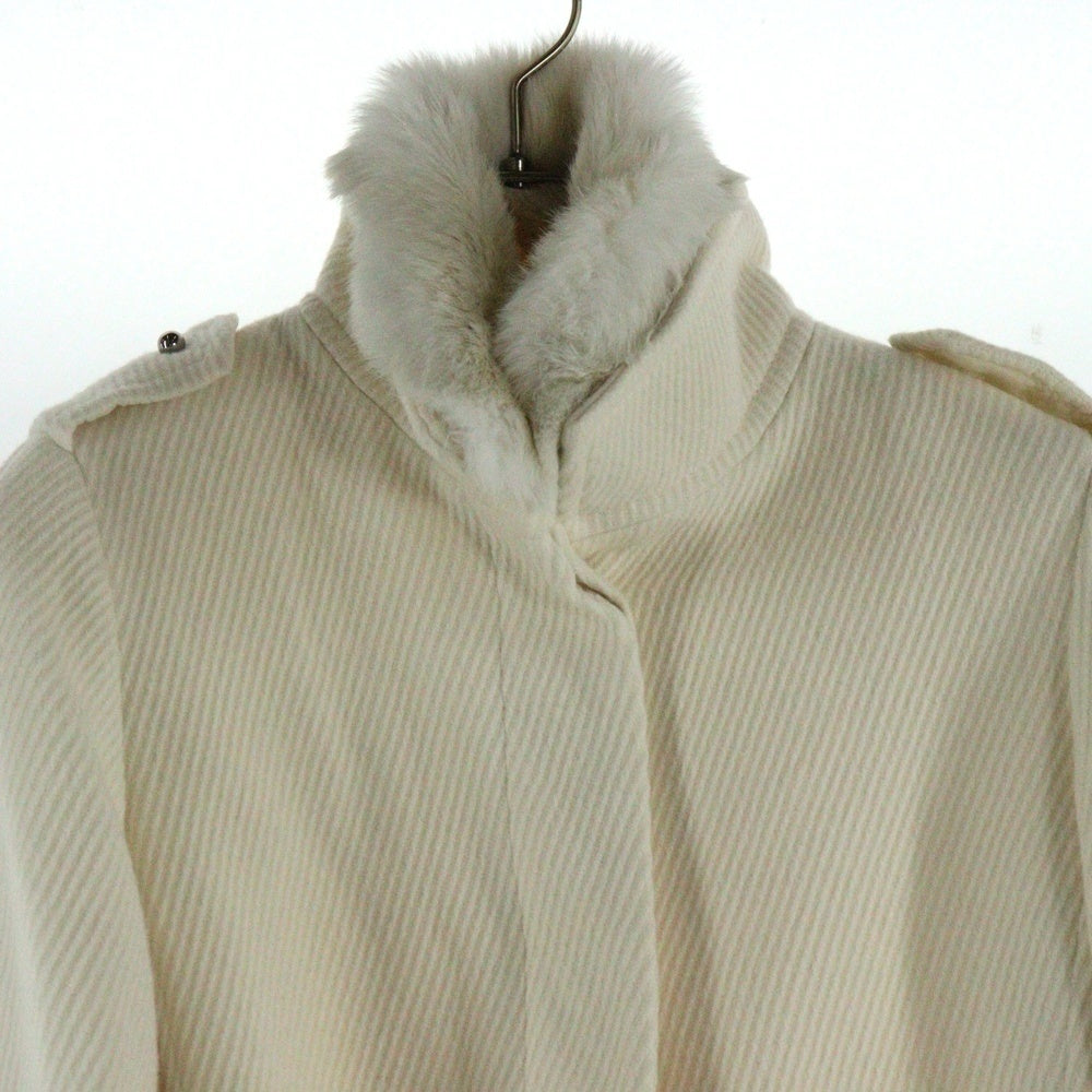 Calvin Klein(カルバンクライン) WOOL JACKET ウールジャケット ファー付き ホワイト