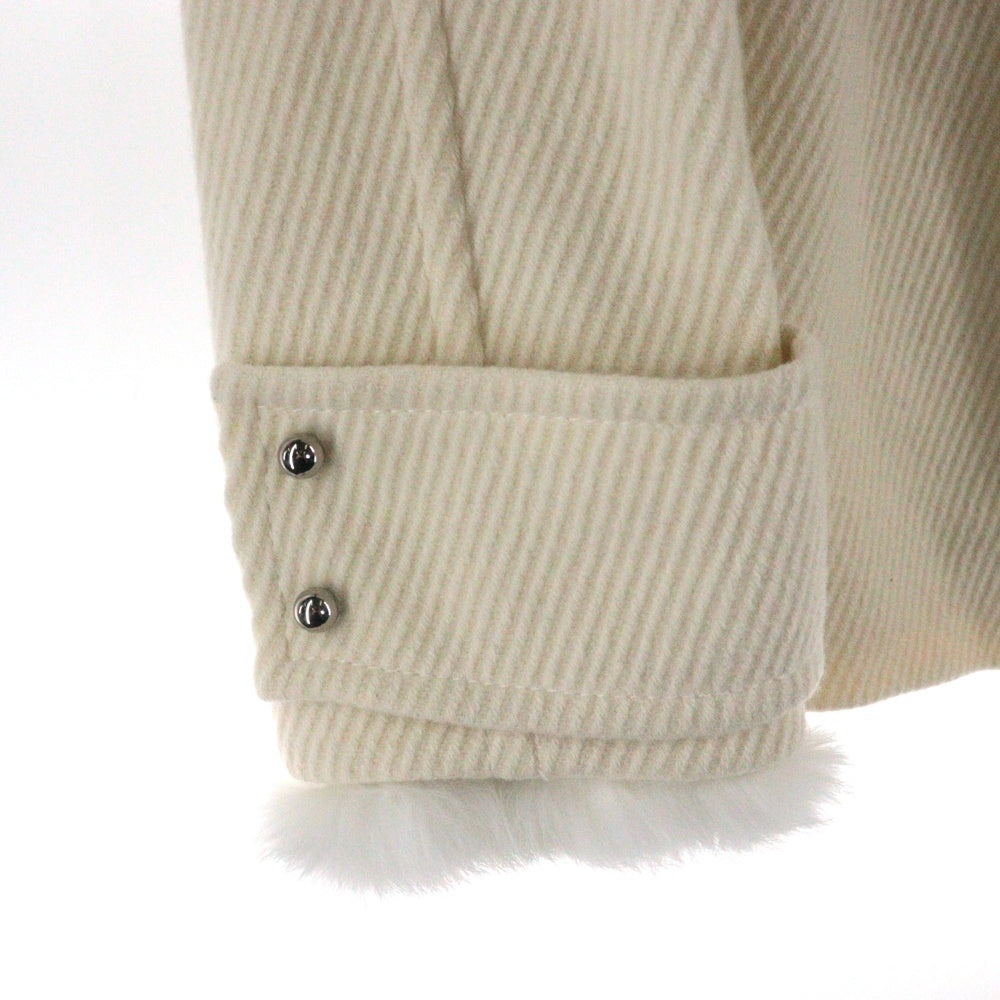 Calvin Klein(カルバンクライン) WOOL JACKET ウールジャケット ファー付き ホワイト