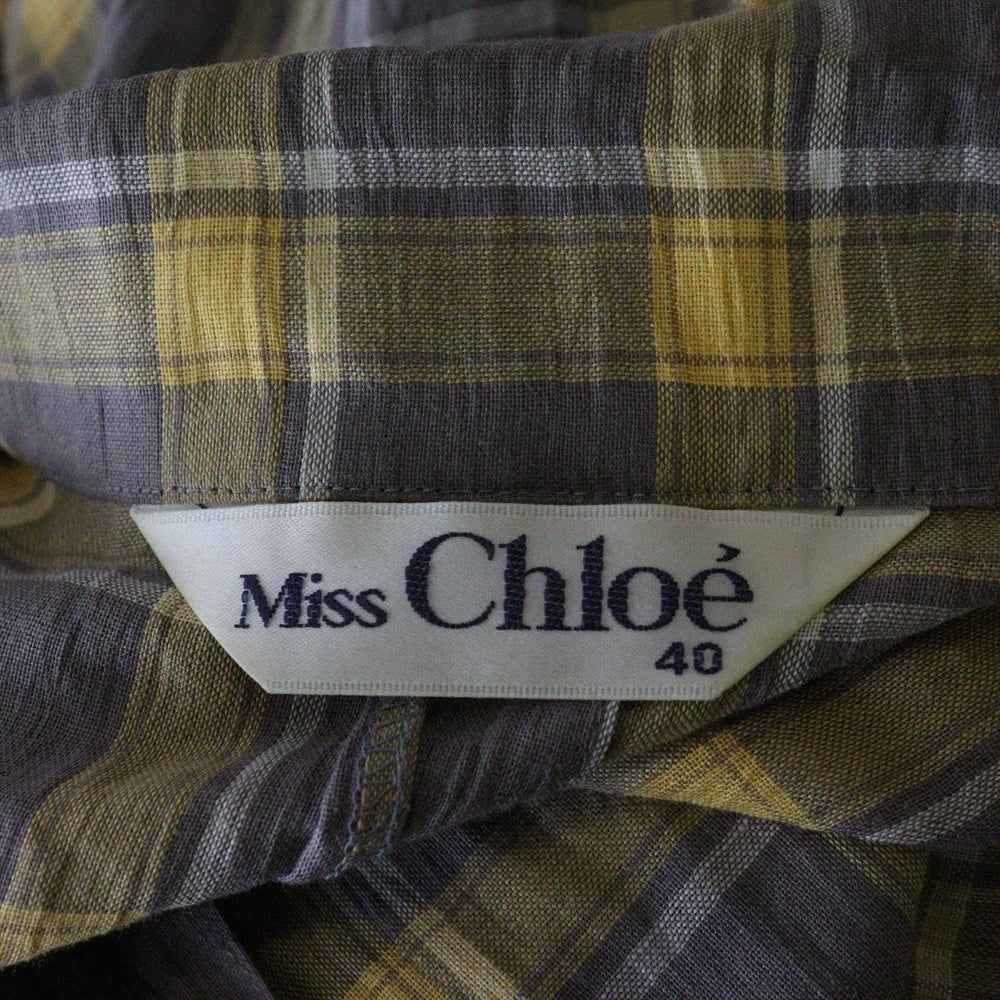 Chloe(クロエ) セットアップ ダブルテーラードジャケット スカート イエロー/グレー